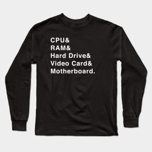 Computer Parts Long Sleeve T-Shirt